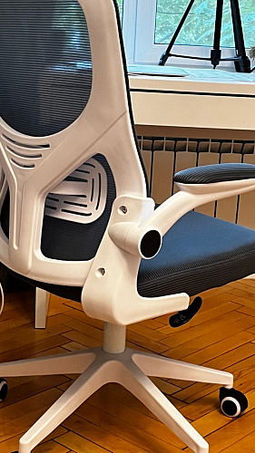 Компьютерное кресло Konfi gray / blue / white фото покупателя 128