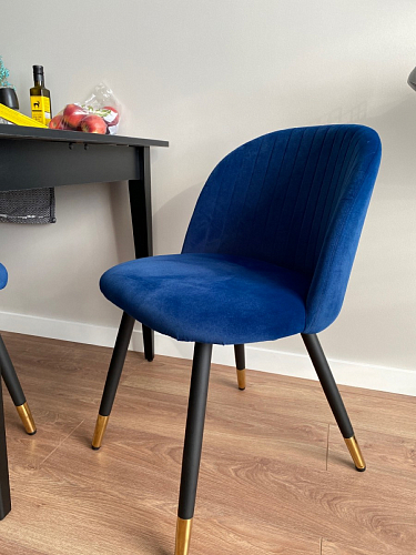 Стул на металлокаркасе Gabi dark beige / black / silver фото покупателя 758