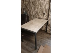 Стол Центавр 120(160)х70х75 файерстоун / черный матовый фото покупателя 23