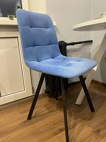 Стул на металлокаркасе Чилли бирюзовый / черный фото покупателя 879