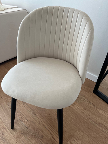 Стул на металлокаркасе Gabi dark beige / black / silver фото покупателя 452