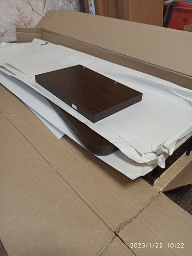 Письменный стол СР-132-130 левый с надстройкой шамони-ч / карамель фото покупателя 1