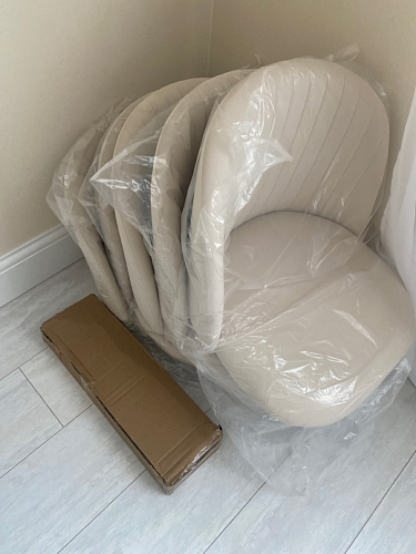 Стул на металлокаркасе Gabi dark beige / black / silver фото покупателя 506