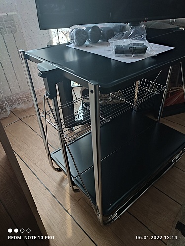 Столик сервировочный SC-5119 складной черный фото покупателя 9