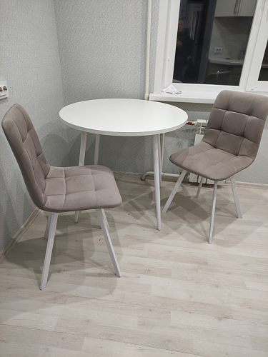 Стул на металлокаркасе Чилли К темно-серый (velutto 32) / черный фото покупателя 373