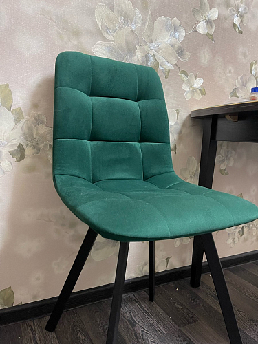 Стул на металлокаркасе Чилли синяя ткань / белый фото покупателя 1433