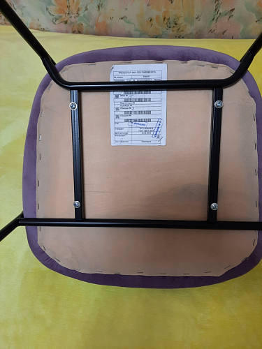 Стул на металлокаркасе Рансол синий / черный глянец фото покупателя 8