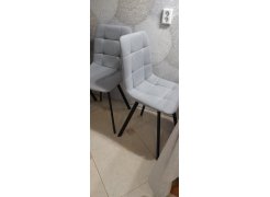 Стул на металлокаркасе Чилли синяя ткань / белый фото покупателя 467