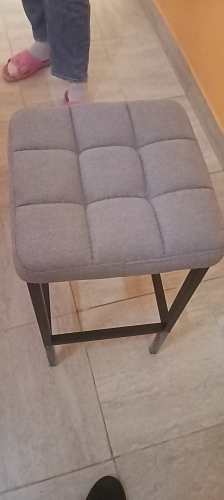 Барный стул Лофт ткань канди крем / черный матовый фото покупателя 106