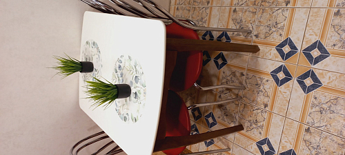 Деревянный стол Caterina/Катерина 100-130x70x75 айвори вайт / бук фото покупателя 5