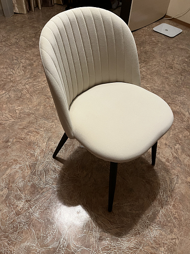 Стул на металлокаркасе Gabi dark beige / black / silver фото покупателя 902