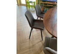 Стул на металлокаркасе Вейв светло-серый (hl 63) / 10К черный каркас фото покупателя 98