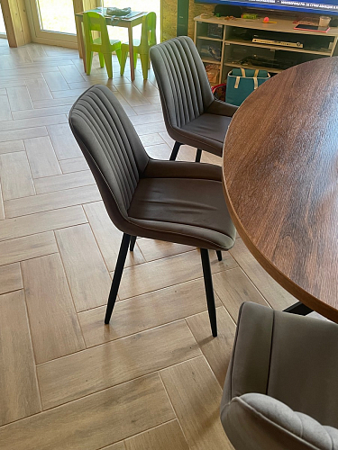 Стул на металлокаркасе Седа К латте / черный фото покупателя 98