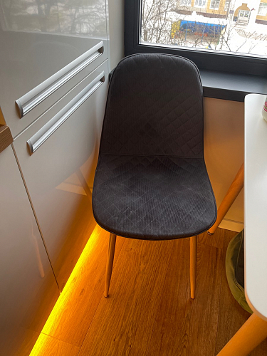 Стул на металлокаркасе Capri dark beige / white фото покупателя 54