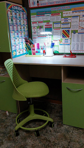 Компьютерное кресло Kiddy салатовое ткань (сетка) фото покупателя 37