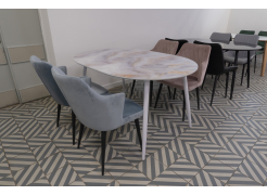 Стул на металлокаркасе Velen light gray / black из шоурума 8