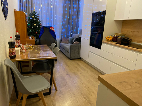 Стол Лота Лофт 140 25 мм черный матовый / дуб вотан фото покупателя 32