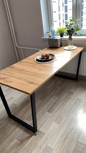 Деревянный стол Лота Лофт 140х80 черный матовый / бетон светлый фото покупателя 109