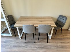 Стол Лота Лофт 140 25 мм черный матовый / бетон фото покупателя 983