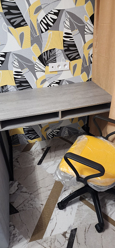 Письменный стол Леон Лофт бетон / черный матовый фото покупателя 113