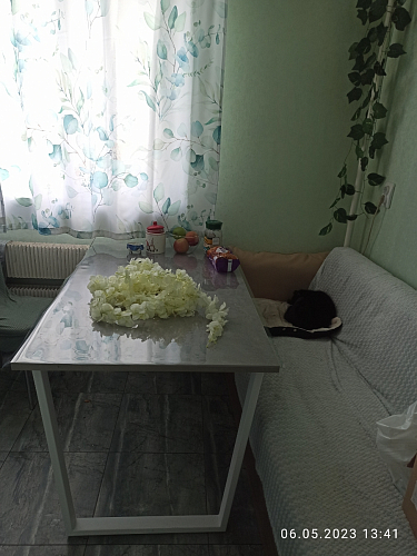 Деревянный стол Лота Лофт 120х75 белый матовый / дуб крафт золотой фото покупателя 971