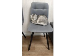 Стул на металлокаркасе Чилли синяя ткань / белый фото покупателя 215