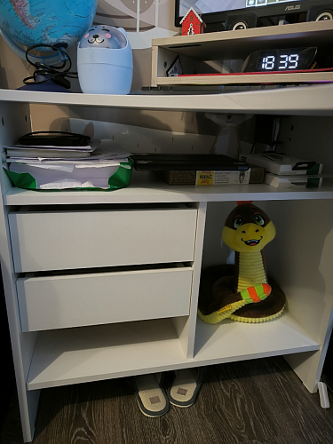 Письменный стол СПм-25 правый белый  - Уцененный экземпляр фото покупателя 61