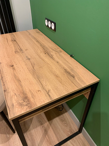 Письменный стол Леон Лофт дуб делано светлый / белый матовый фото покупателя 53