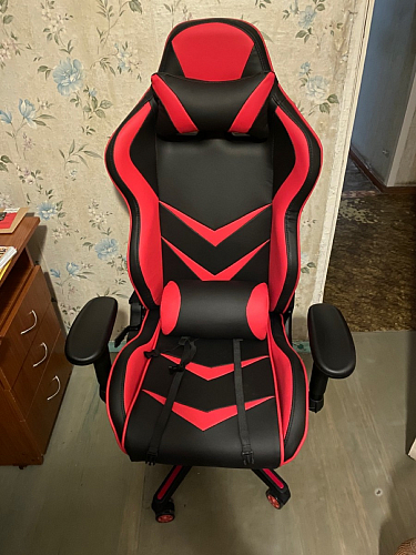 Компьютерное кресло Racer черное / голубое фото покупателя 107