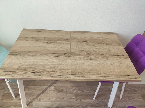 Стол раскладной Колон Лофт 120 32 мм дуб галифакс табако / черный матовый фото покупателя 12