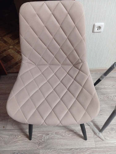 Стул на металлокаркасе Баодин К крутящийся фиолетовый teddy 944 / черный фото покупателя 13