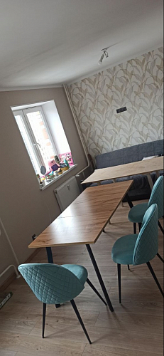 Стол раскладной Колон Лофт 120 32 мм дуб галифакс табако / черный матовый фото покупателя 102