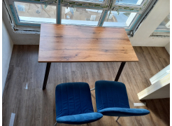 Стол Тринити Лофт 120 32 мм бетон / черный матовый фото покупателя 331