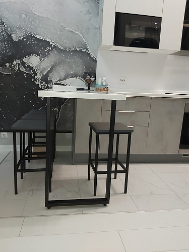 Барный стул Лофт катания лаванда / белый матовый фото покупателя 169