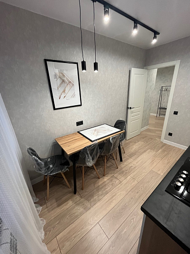 Стол Тринити Лофт 120 32 мм дуб галифакс табако / черный матовый фото покупателя 448