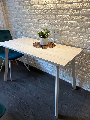 Стол Тринити Лофт 120 32 мм дуб галифакс табако / черный матовый фото покупателя 331