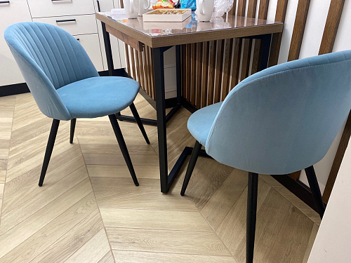 Стул на металлокаркасе Gabi gray / black фото покупателя 13