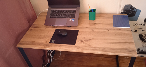 Письменный стол Клер Лофт дуб делано светлый / белый матовый фото покупателя 8