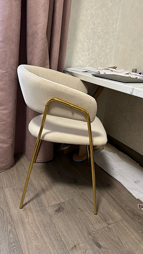 Стул на металлокаркасе Kamelia темно-серый / золотой фото покупателя 68