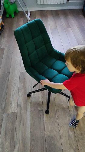 Компьютерное кресло Честер экокожа бежевая / белый фото покупателя 20