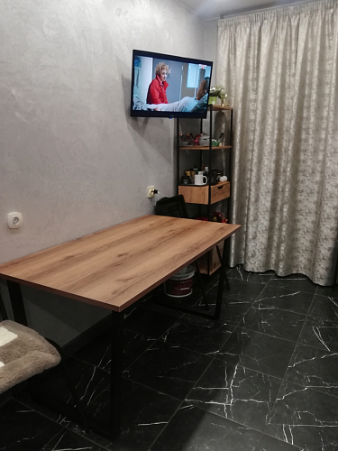 Деревянный стол Лота Лофт 140х80 черный матовый / бетон светлый фото покупателя 334