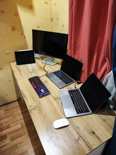 Письменный стол Сантия 120 дуб вотан / белый фото покупателя 12