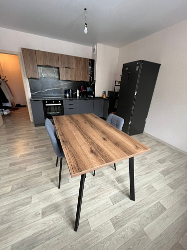 Стол Тринити Лофт 120 32 мм бетон / черный матовый фото покупателя 400