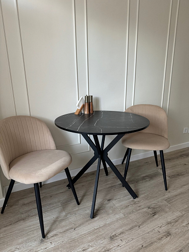 Стул на металлокаркасе Gabi 1 dark gray / black фото покупателя 362