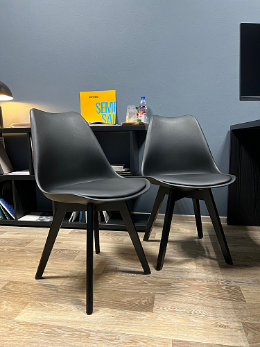 Деревянный стул Bonuss black / black фото покупателя 19