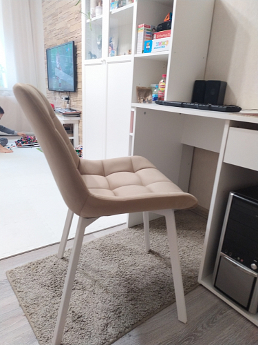 Стул на металлокаркасе Челси бирюзовый / черный фото покупателя 116