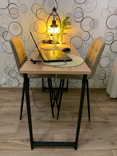 Барная стойка Дилан Лофт 120х40х98 дуб делано темный фото покупателя 204