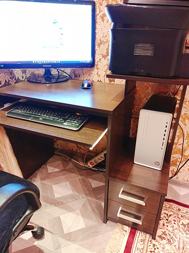 Компьютерный стол Джаз-24 левый дуб сонома фото покупателя 65