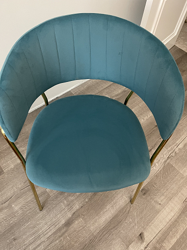 Стул на металлокаркасе Kamelia зеленый / золото фото покупателя 101