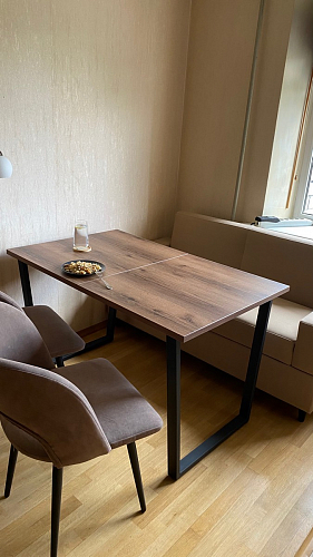 Деревянный стол Лота Лофт 120x75 дуб крафт табачный / черный матовый фото покупателя 490